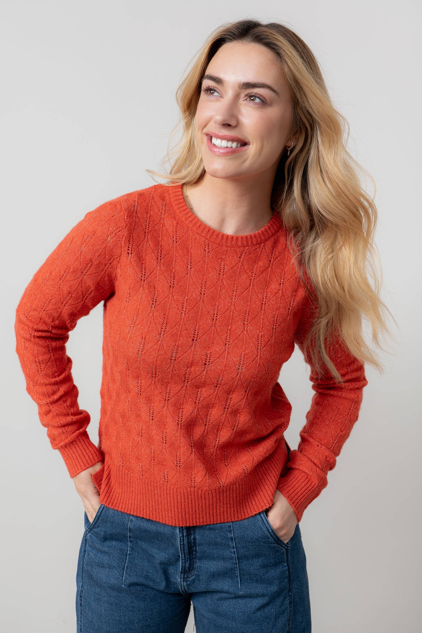 Haresfield Pointelle Knit Jumper