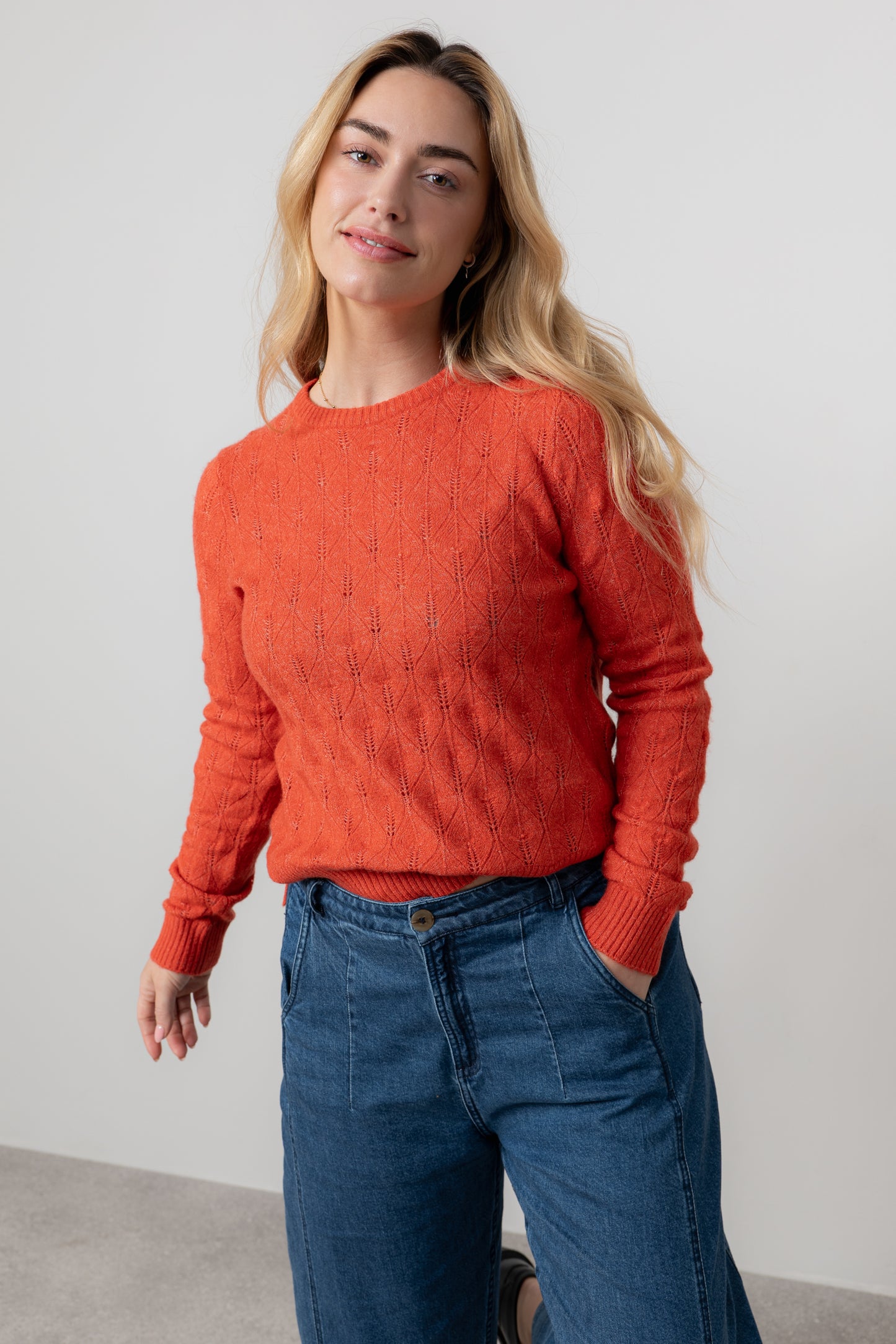 Haresfield Pointelle Knit Jumper
