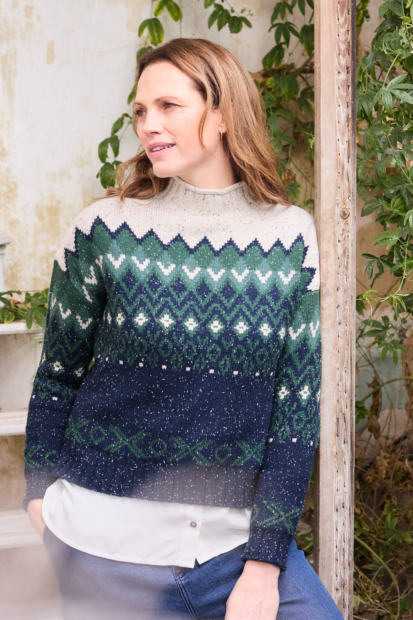 Maeve Fairisle High Neck Jumper