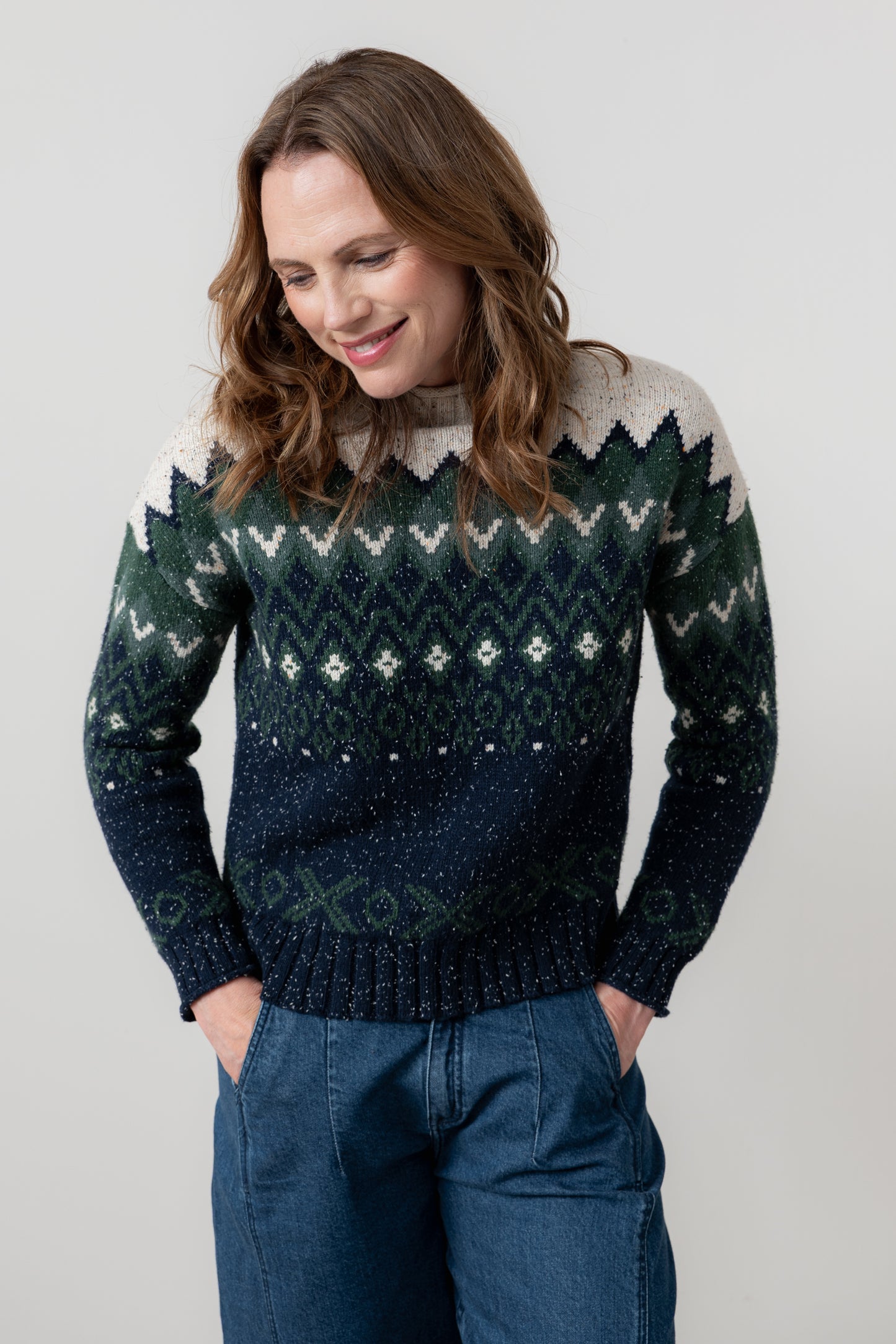 Maeve Fairisle High Neck Jumper