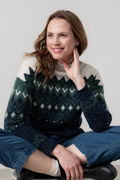 Maeve Fairisle High Neck Jumper