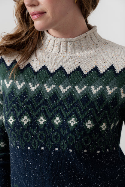Maeve Fairisle High Neck Jumper