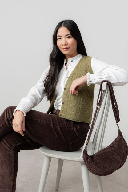 Jumbo Cord Cross Body Bag