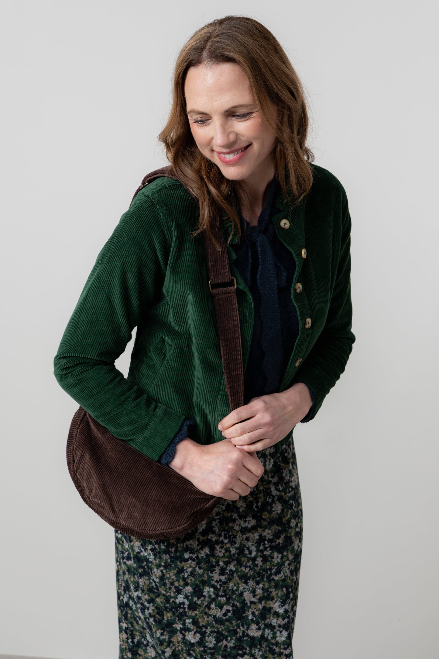 Jumbo Cord Cross Body Bag