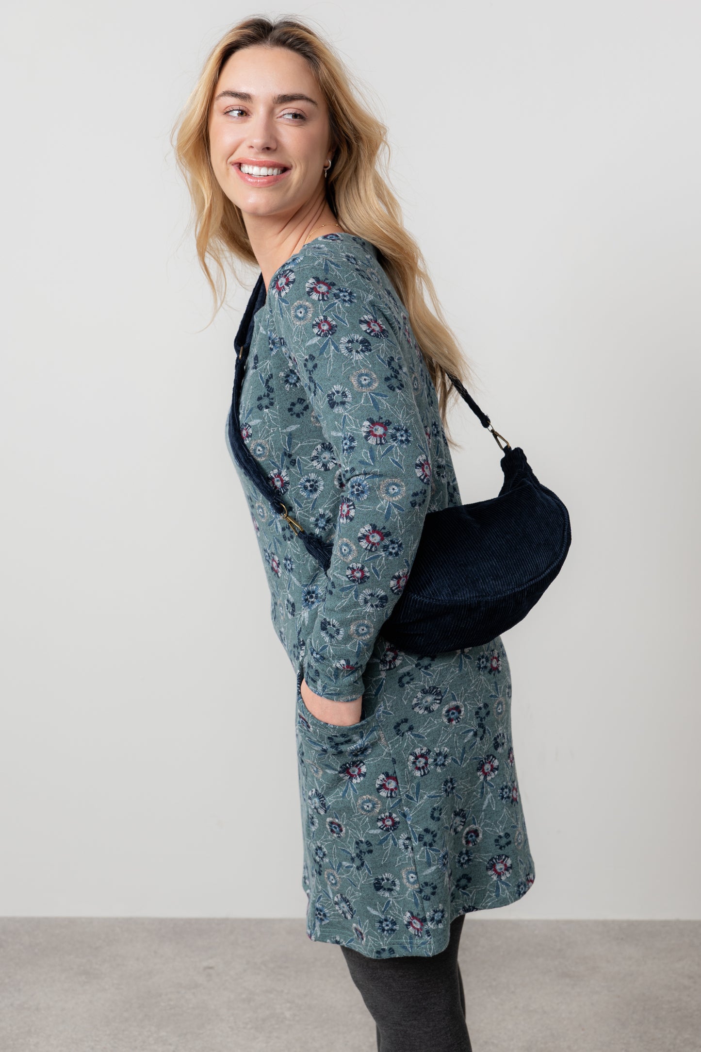 Jumbo Cord Cross Body Bag