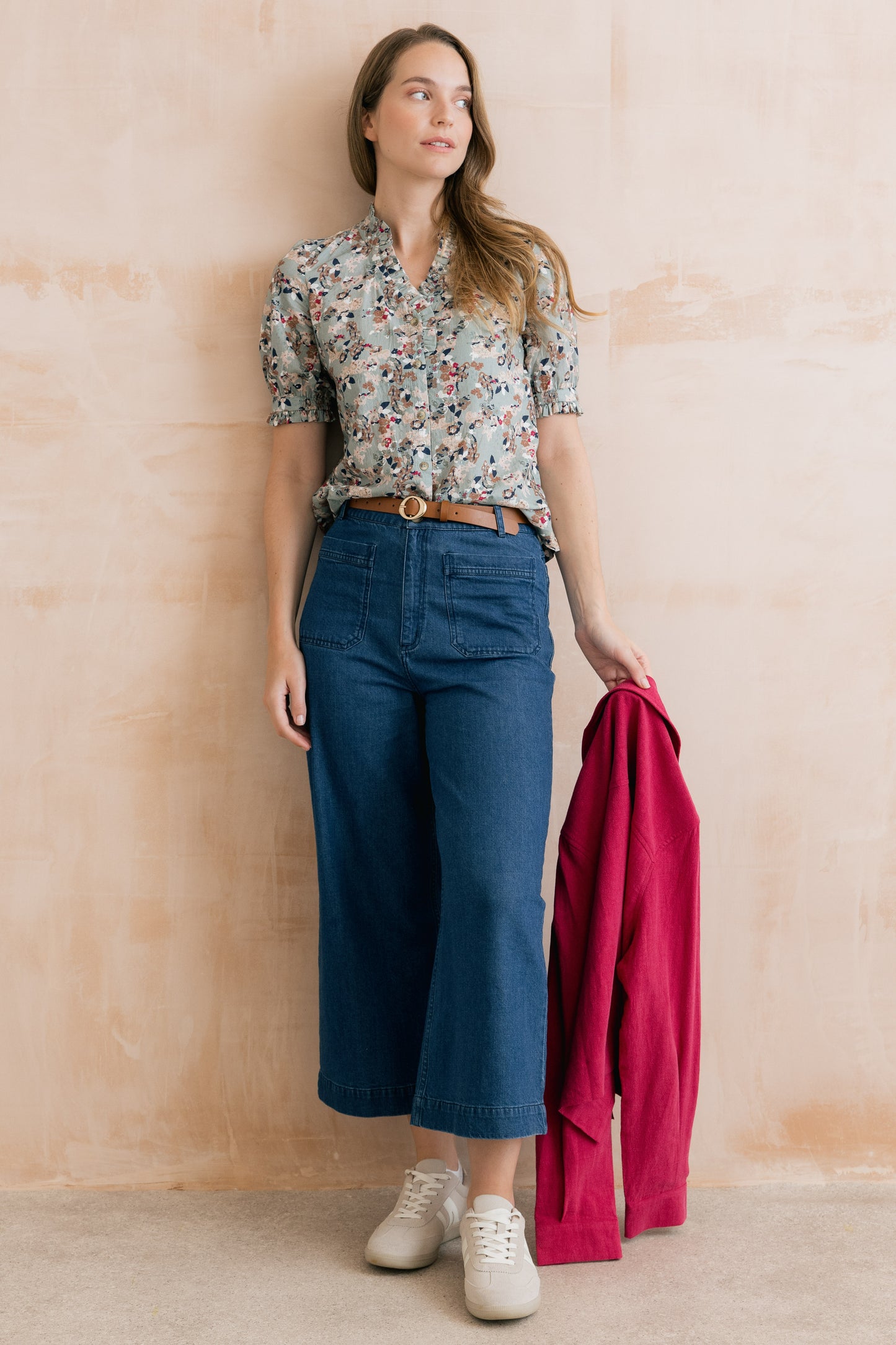 Lily & Me Wren Frill Blouse Multicolour