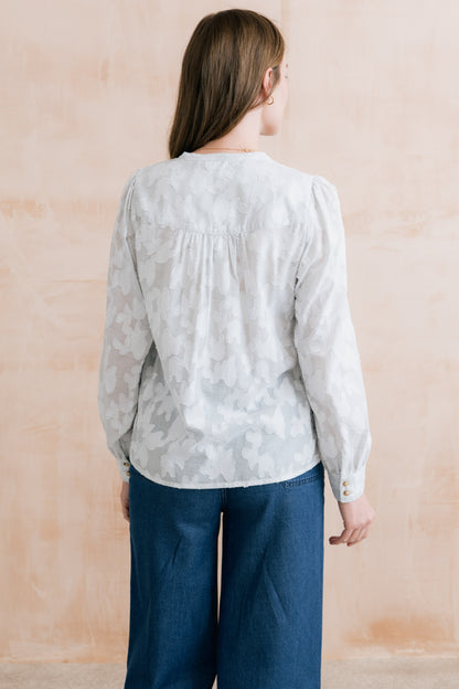 Lily & Me Poplar Pinstripe Blouse White