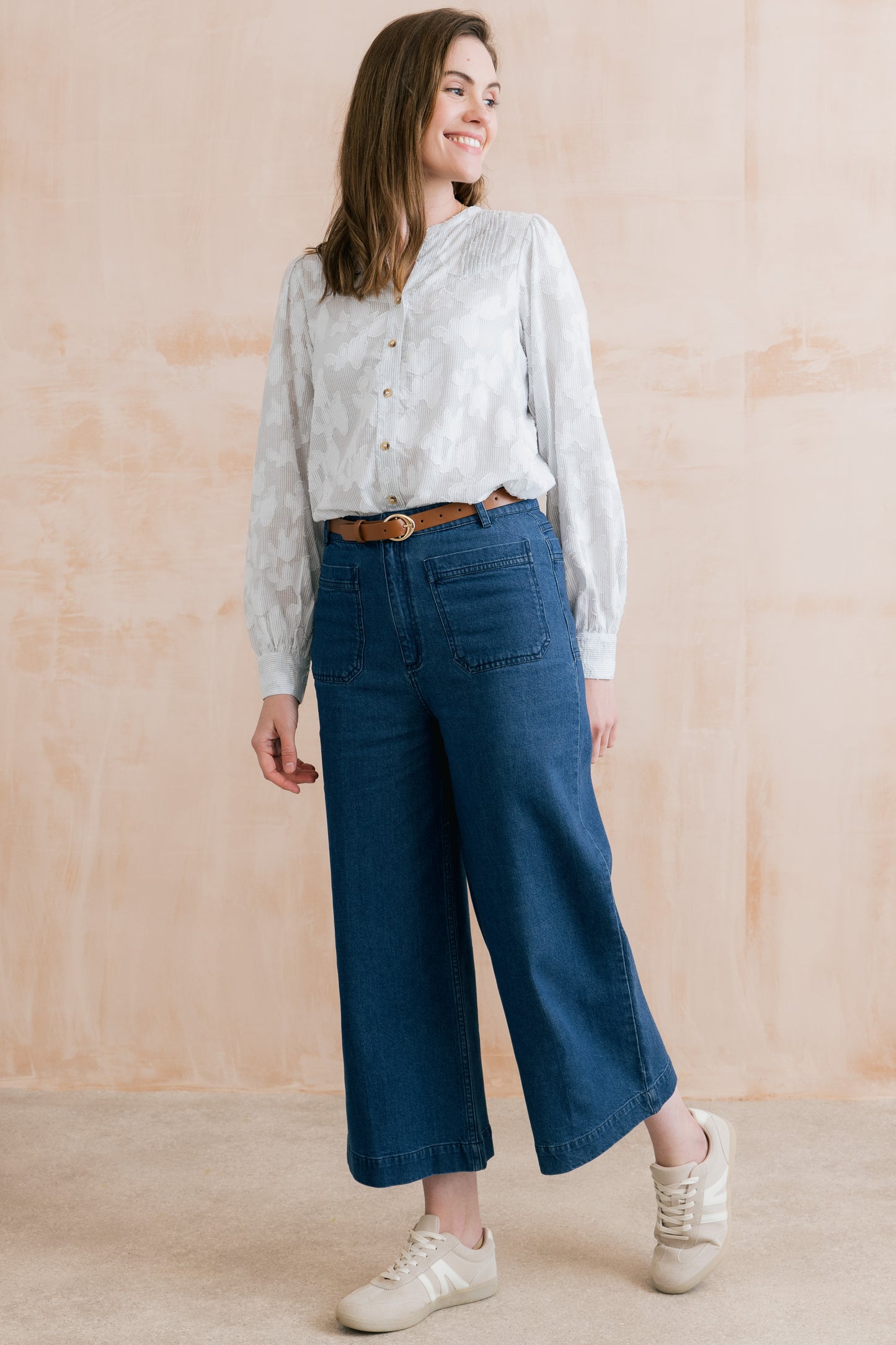 Lily & Me Poplar Pinstripe Blouse White