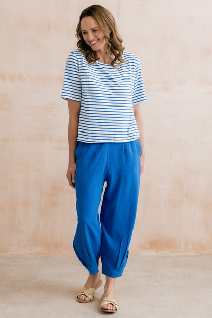 Lily & Me Kite Boxy Stripe T-shirt White