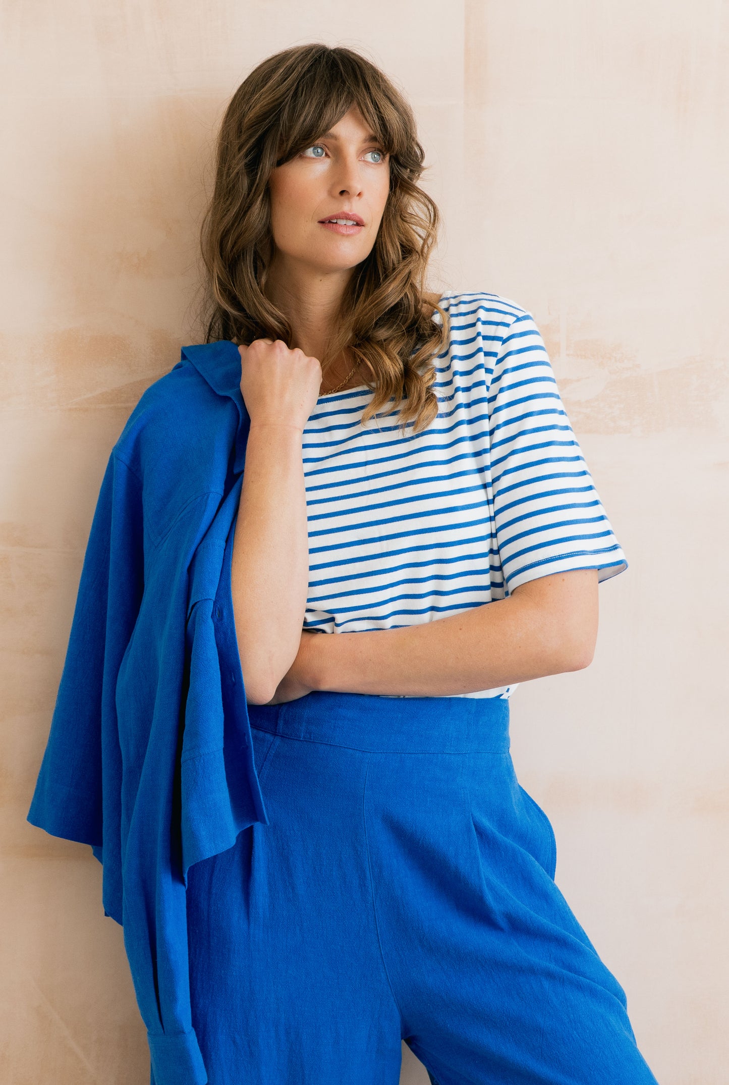 Lily & Me Kite Boxy Stripe T-shirt White