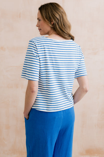 Lily & Me Kite Boxy Stripe T-shirt White