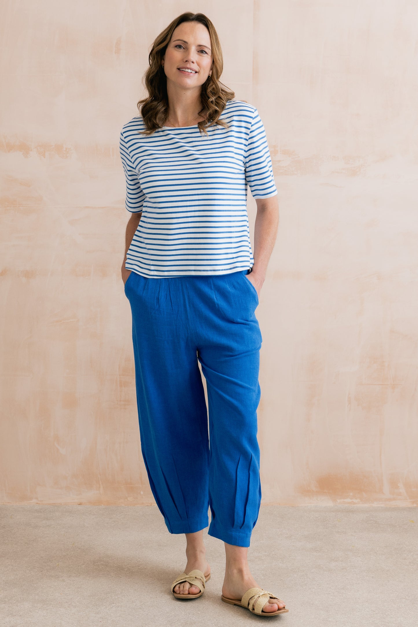 Lily & Me Kite Boxy Stripe T-shirt White