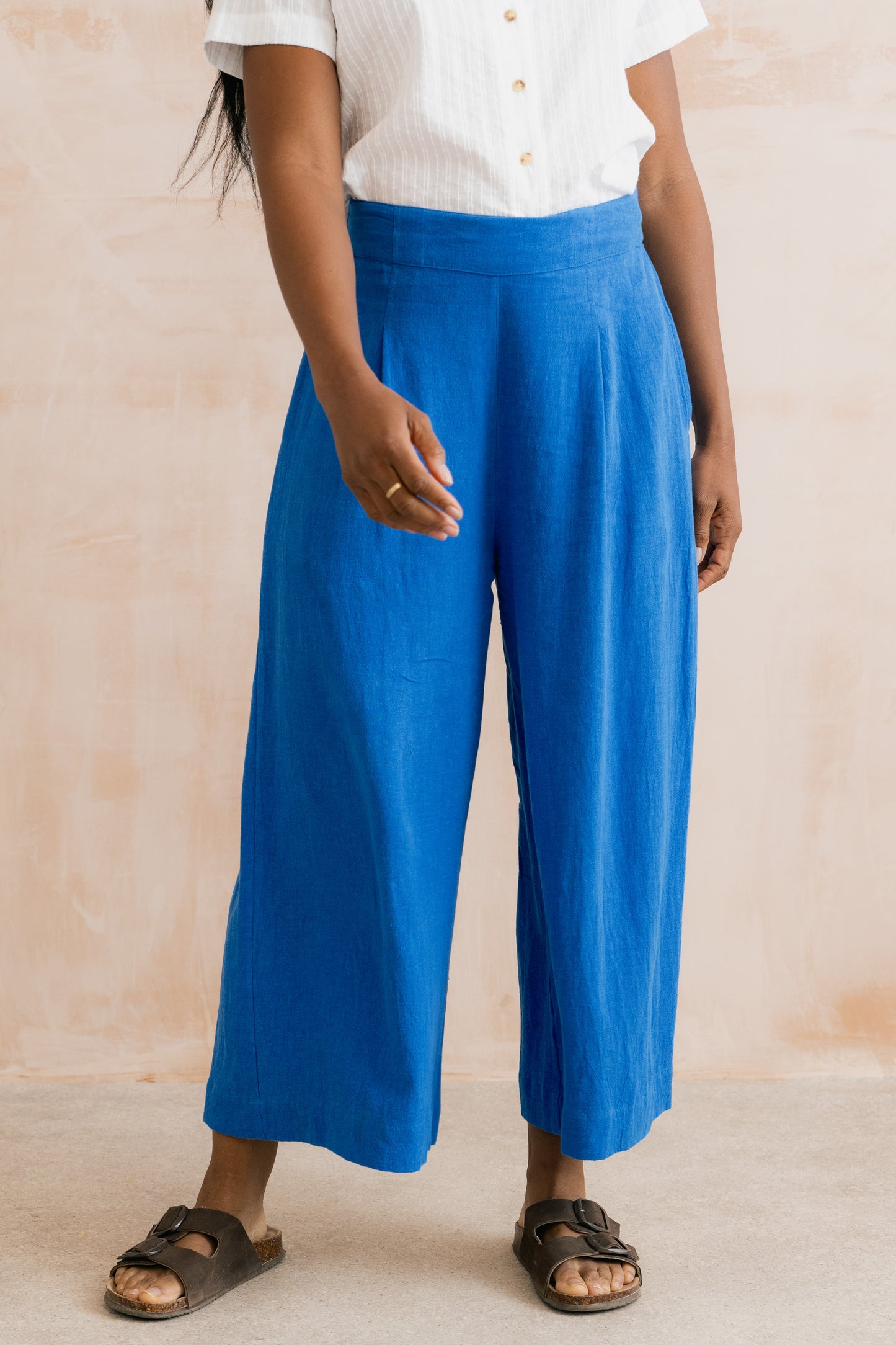 Lily & Me Summer Wide Leg Culottes Cobalt