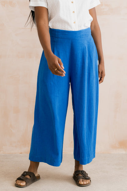 Lily & Me Summer Wide Leg Culottes Cobalt