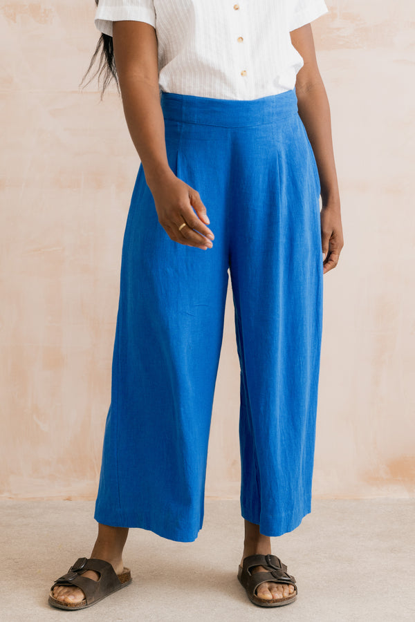 Lily & Me Summer Wide Leg Culottes Cobalt