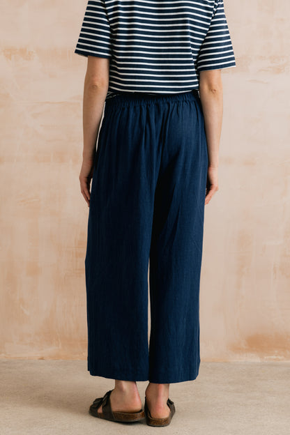Lily & Me Summer Wide Leg Culottes Navy