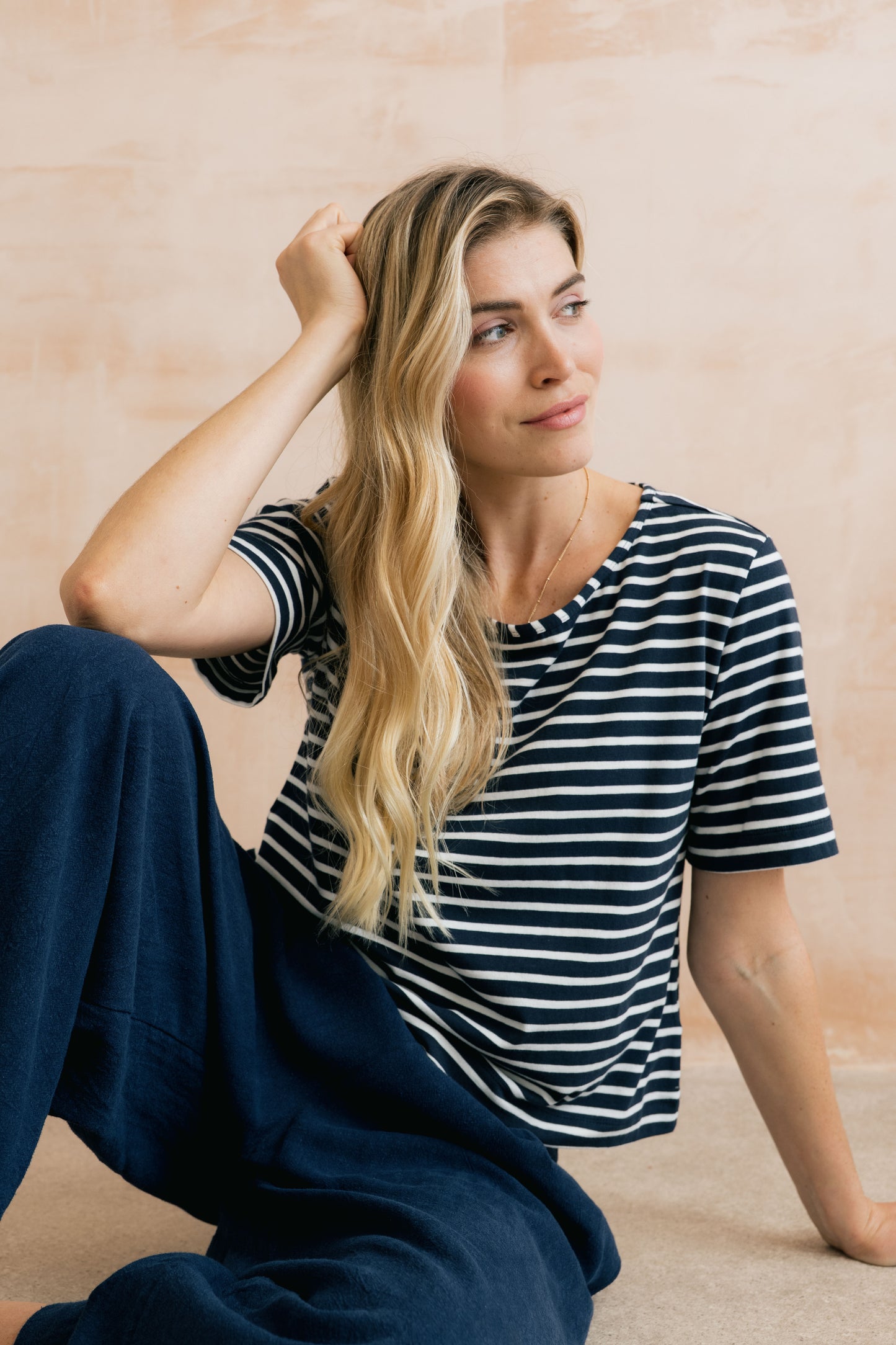 Lily & Me Summer Wide Leg Culottes Navy