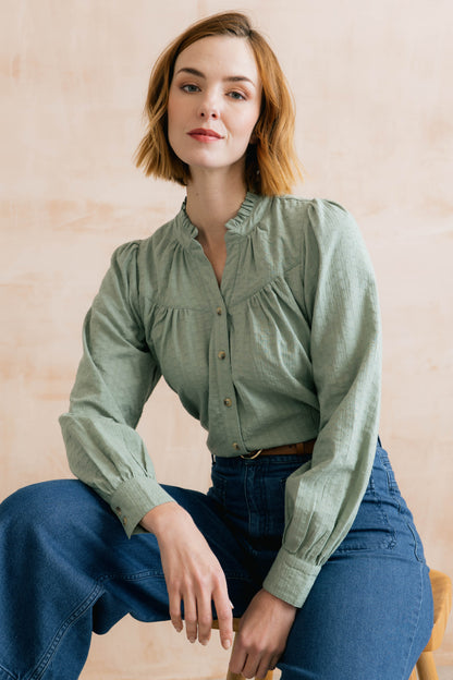 Lily & Me Wayfaring Shirt Silver Sage