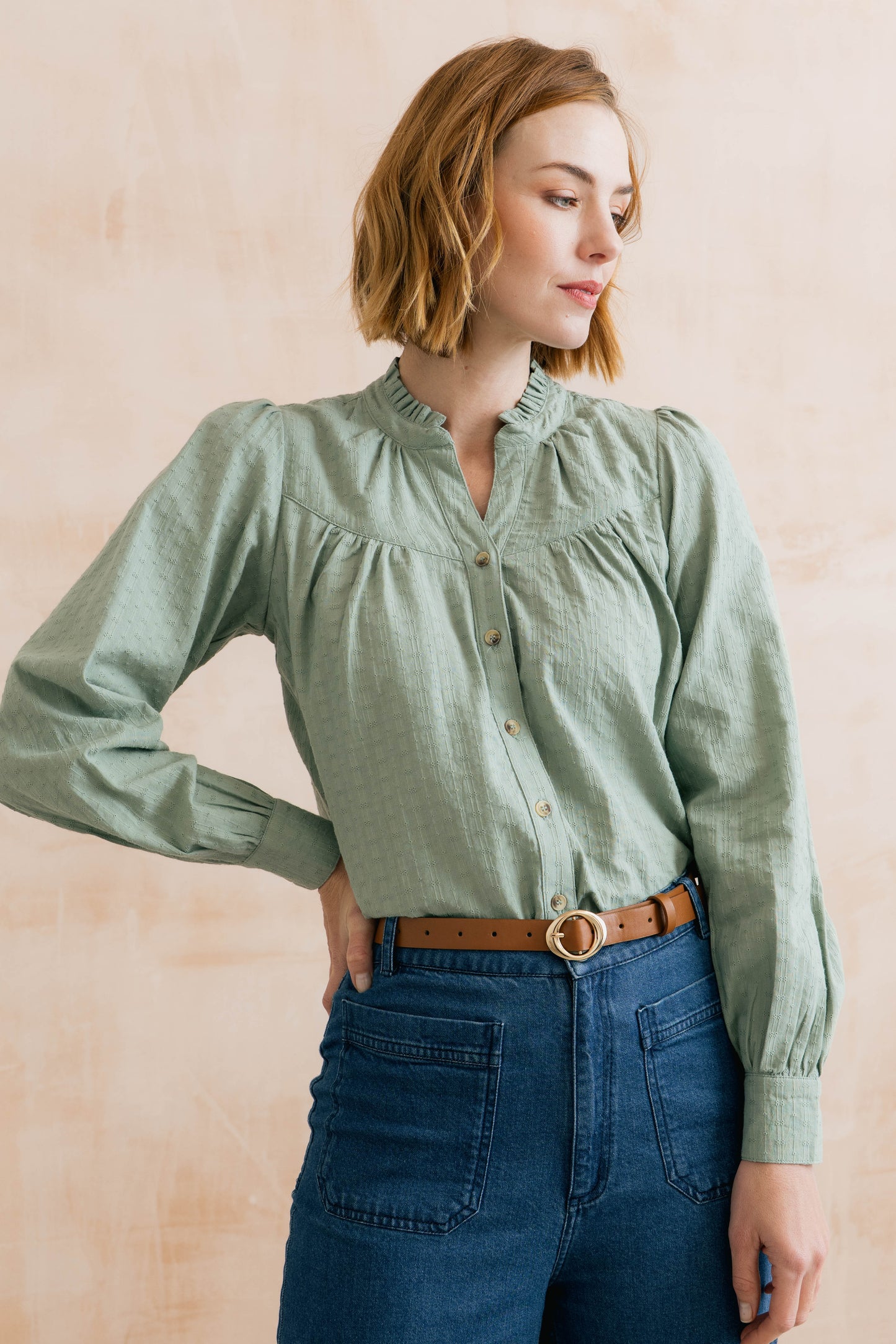 Lily & Me Wayfaring Shirt Silver Sage