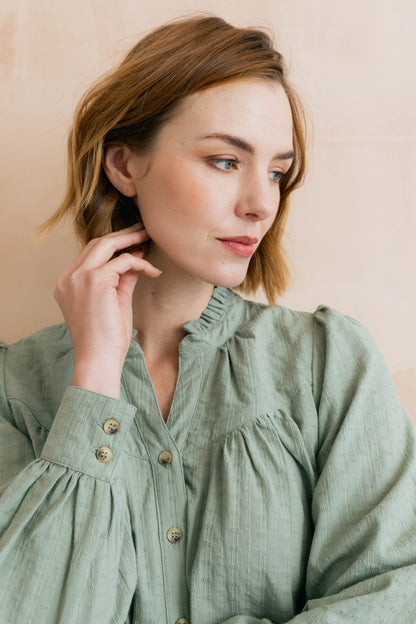 Lily & Me Wayfaring Shirt Silver Sage