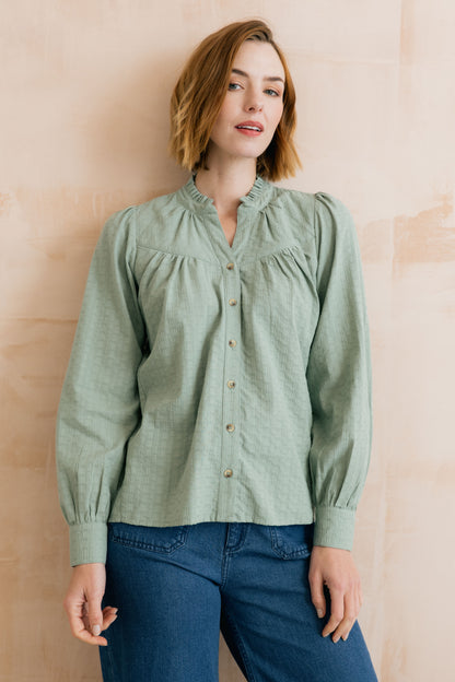 Lily & Me Wayfaring Shirt Silver Sage