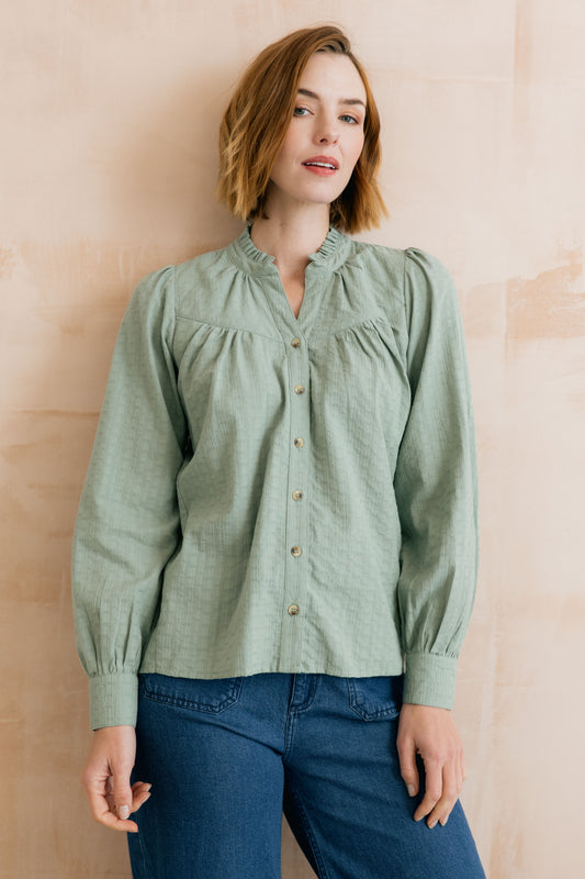Lily & Me Wayfaring Shirt Silver Sage