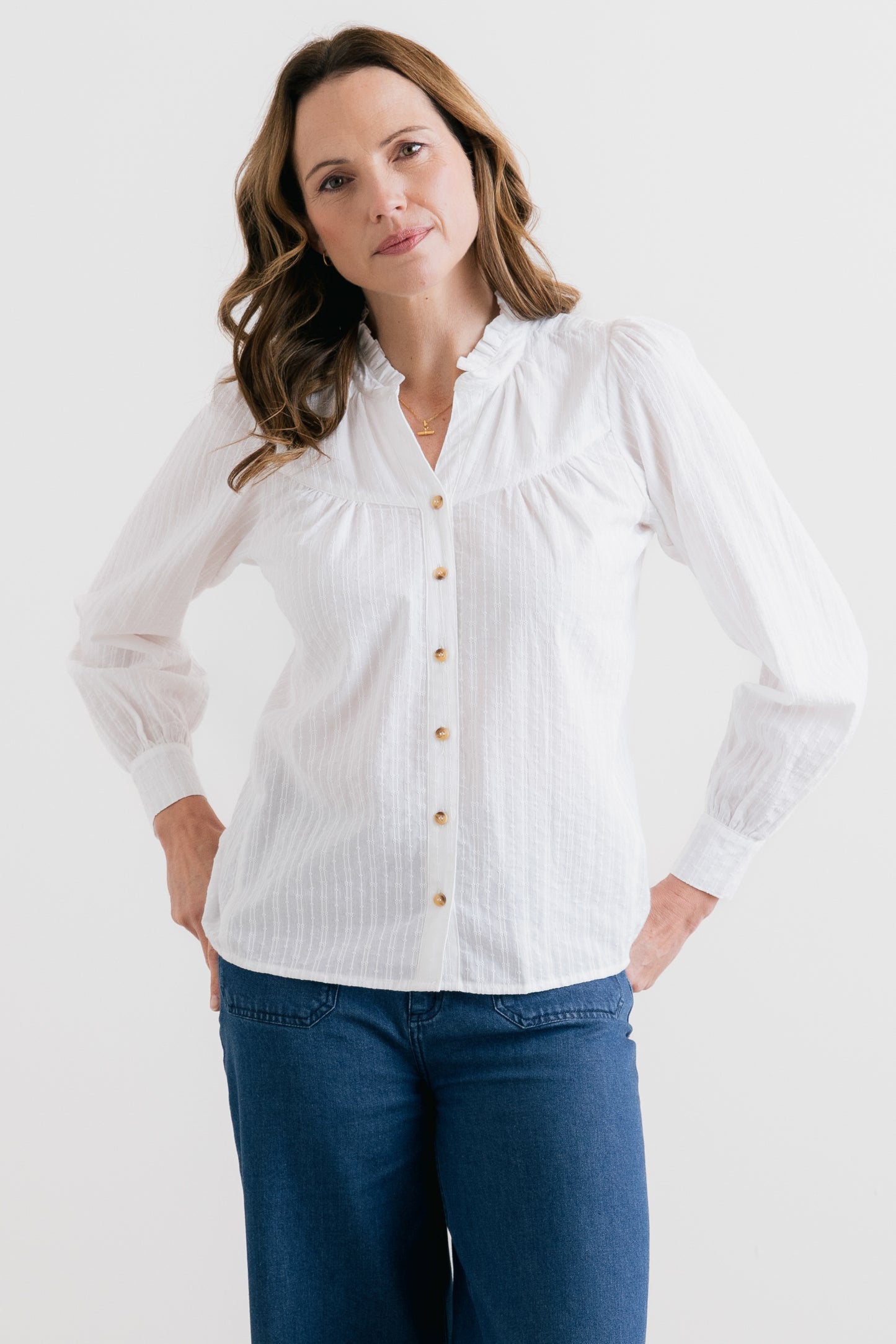 Lily & Me Wayfaring Shirt White