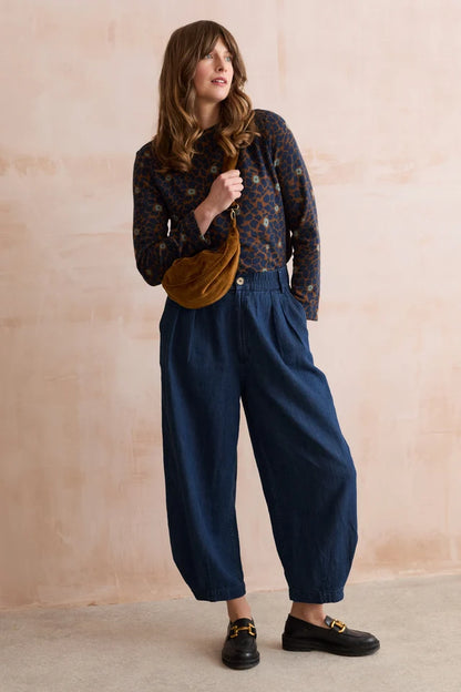 Lily & Me Cairn Printed Turtle Neck Jumper Burnt Caramel