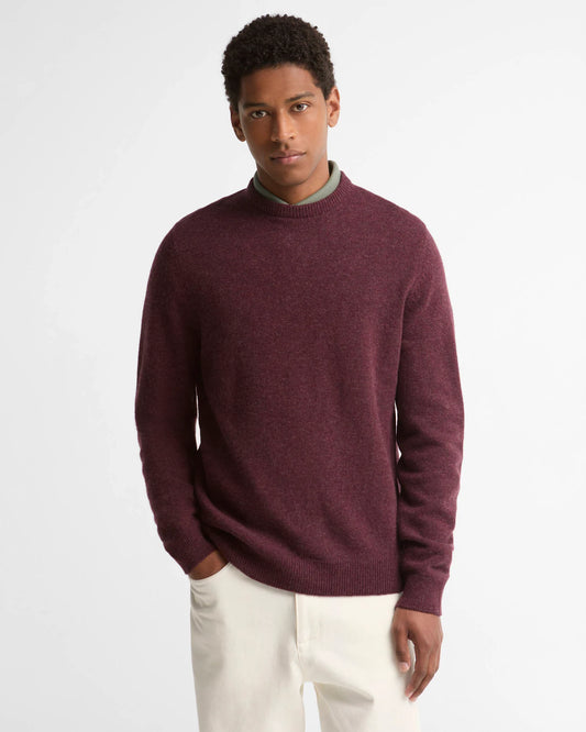 Barbour Holden Crew Neck Jumper Ruby Marl