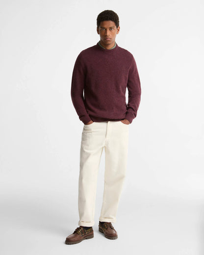 Barbour Holden Crew Neck Jumper Ruby Marl