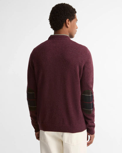 Barbour Holden Crew Neck Jumper Ruby Marl