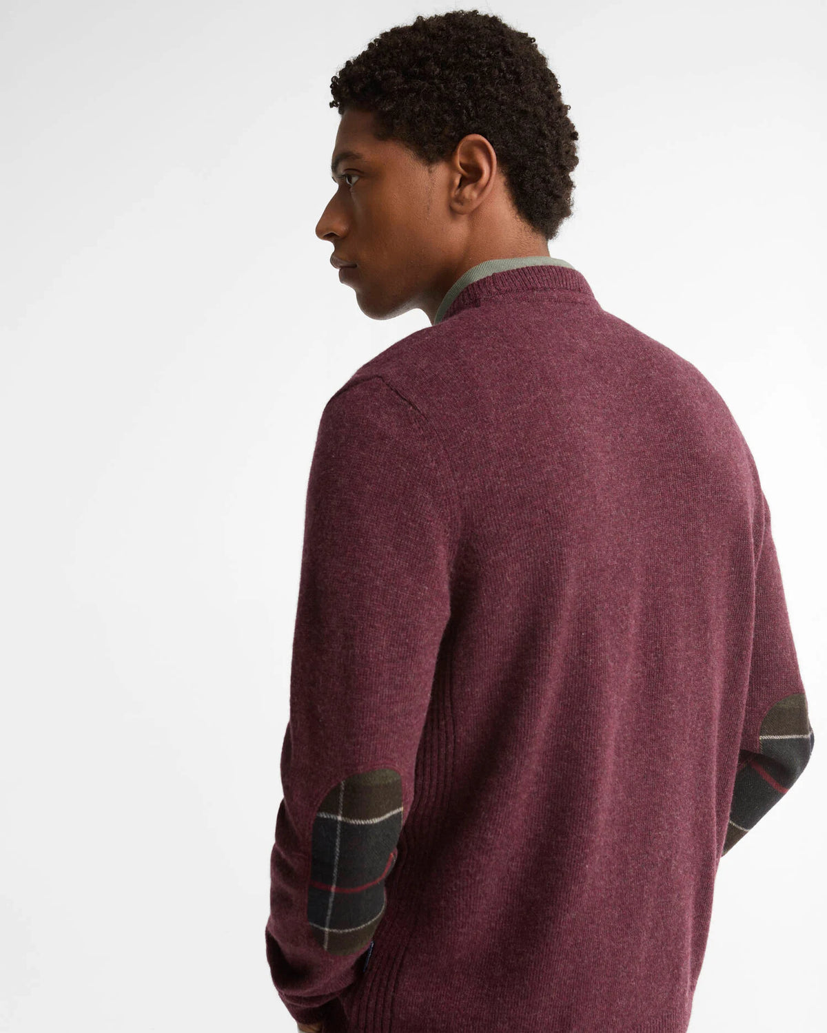 Barbour Holden Crew Neck Jumper Ruby Marl