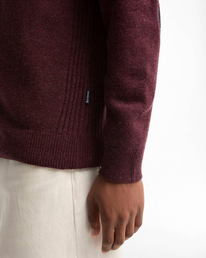 Barbour Holden Crew Neck Jumper Ruby Marl