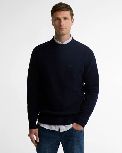 Barbour Newtown Crew Neck Jumper Navy