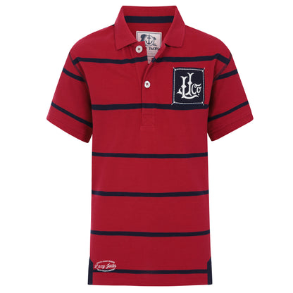 Children's Crimson Striped Polo Shirt