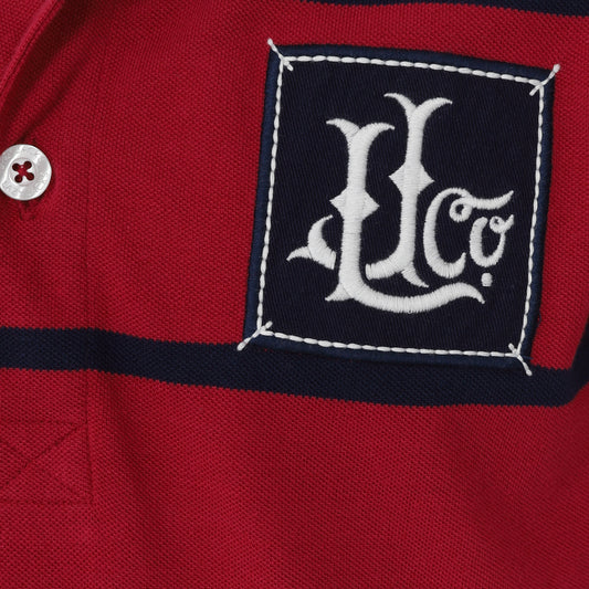 Children's Crimson Striped Polo Shirt