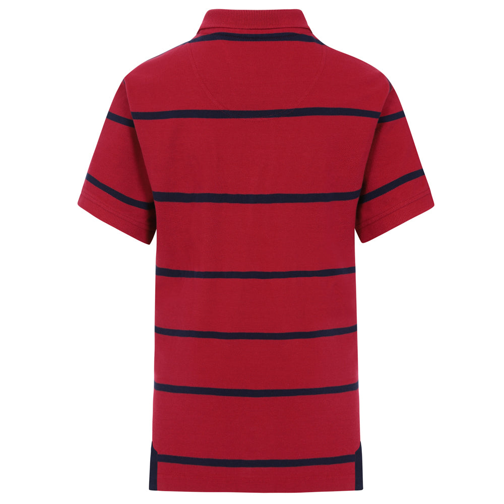 Children's Crimson Striped Polo Shirt
