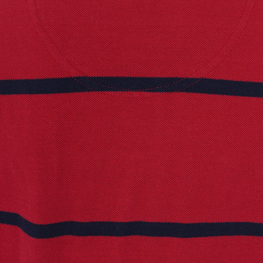 Lazy Jacks Polo Shirt Crimson Striped