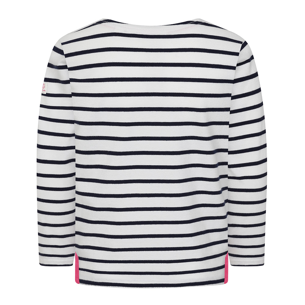 Children's White Striped Breton Top