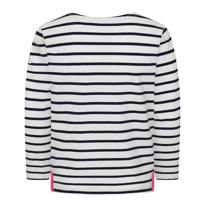 Children's White Striped Breton Top