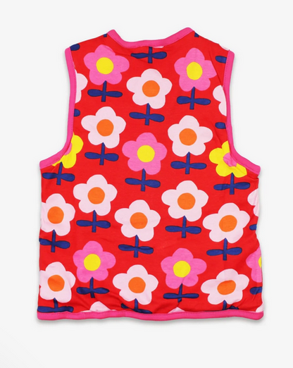 Flower Print Reversible Gilet