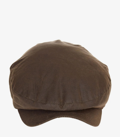 Barbour Cheviot Wax Flat Cap Olive