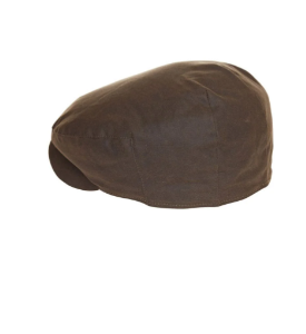 Barbour Cheviot Wax Flat Cap Olive