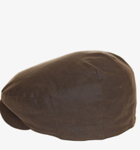 Barbour Cheviot Wax Flat Cap Olive