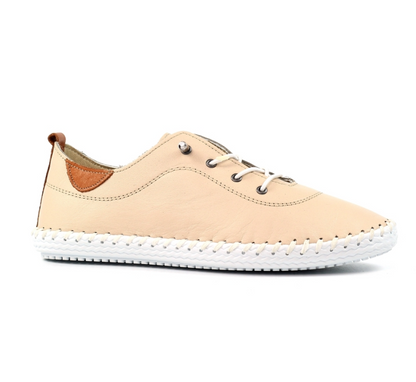 Lunar Shoes St Ives Plimsolls Cream