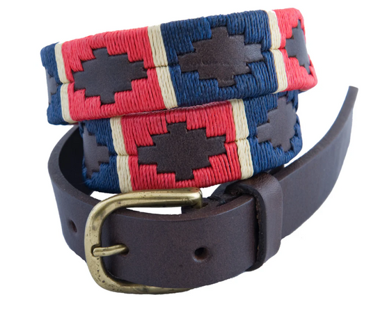 Narrow Pioneros Belt Red/Navy/Cream