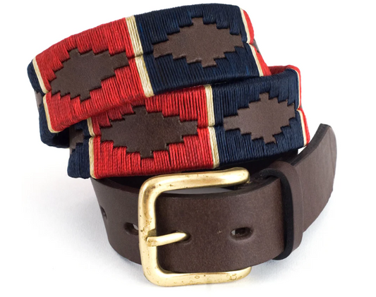 Wide Pioneros Belt Red/Navy/Cream
