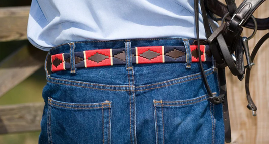 Wide Pioneros Belt Red/Navy/Cream