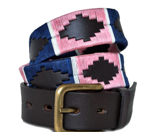 Wide Pioneros Belt Pink/Navy/White