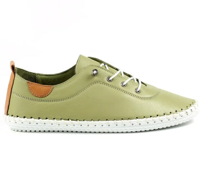 Lunar Shoes St Ives Plimsolls Khaki